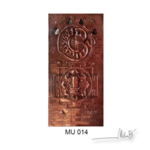 Nature forms mural art has the Sun and Lotus