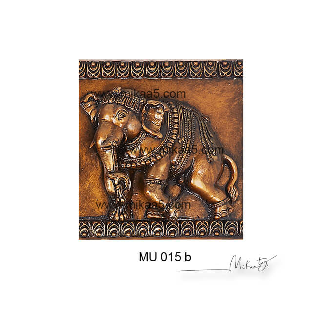 lingam vasakal mural with elephants - Image 3