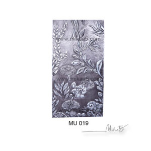 Underwater nature based white metallic finish mural
