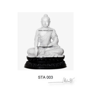 Exquisite White Marble Buddha High Relief Mural